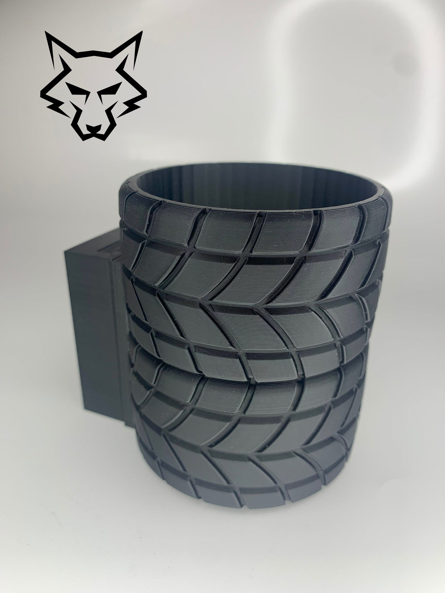 Cup Holder for Sim Rig - Tires Shape Design | Wolf Sim Racing