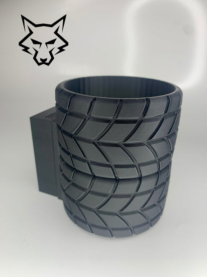 Cup Holder for Sim Rig - Tires Shape Design | Wolf Sim Racing