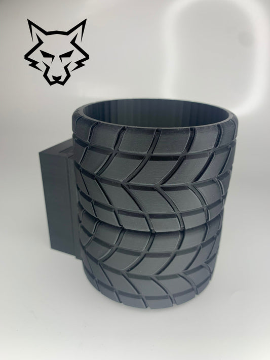 Cup Holder for Sim Rig - Tires Shape Design | Wolf Sim Racing