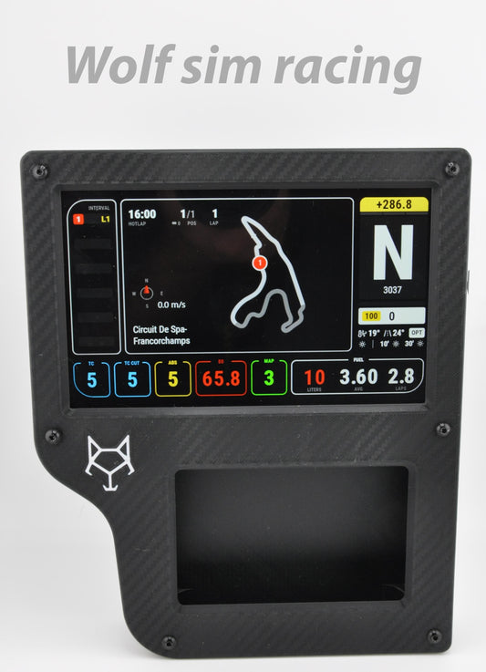 Sim racing dashboard with Touch Screen 6.8" voCore and Stream Deck Support (stream deck not includ) | Wolf Sim Racing