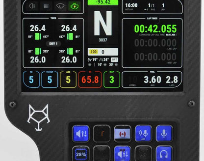 6.8" VoCore Sim Racing Dashboard – SimHub & Stream Deck Compatible | Wolf Sim Racing