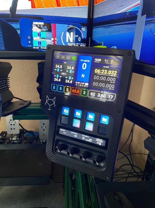 Sim Racing Dashboard Stream Deck + | VoCore 6.8"Touchscreen | Wolf Sim Racing
